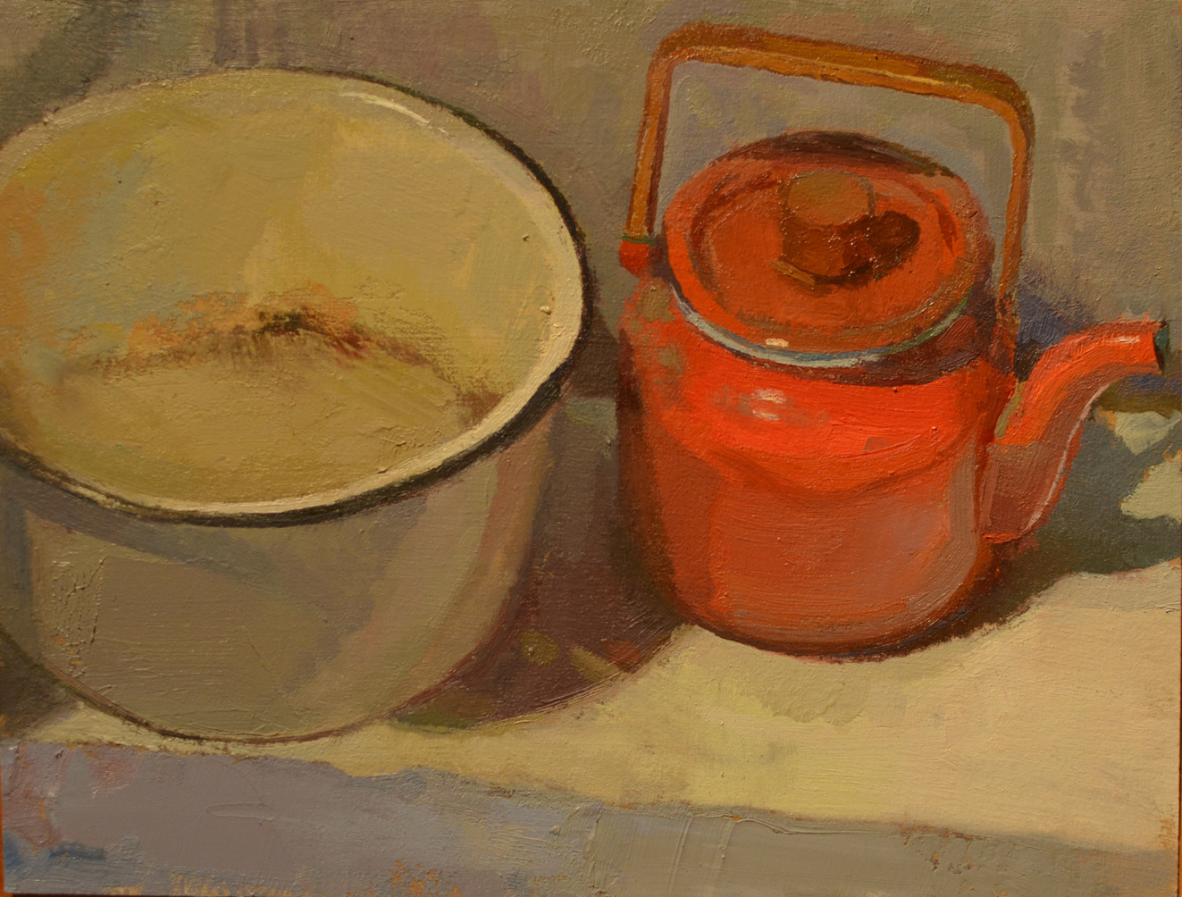 Orange Kettle / oil on paper / 6" x 8" / 2020 / Private Collection